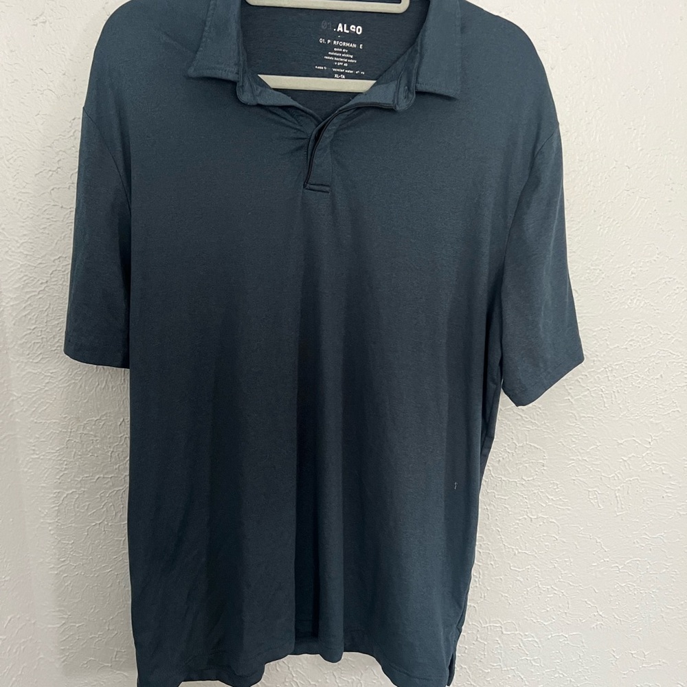 Algo Performance Mens Navy Collared T Shirt XLT